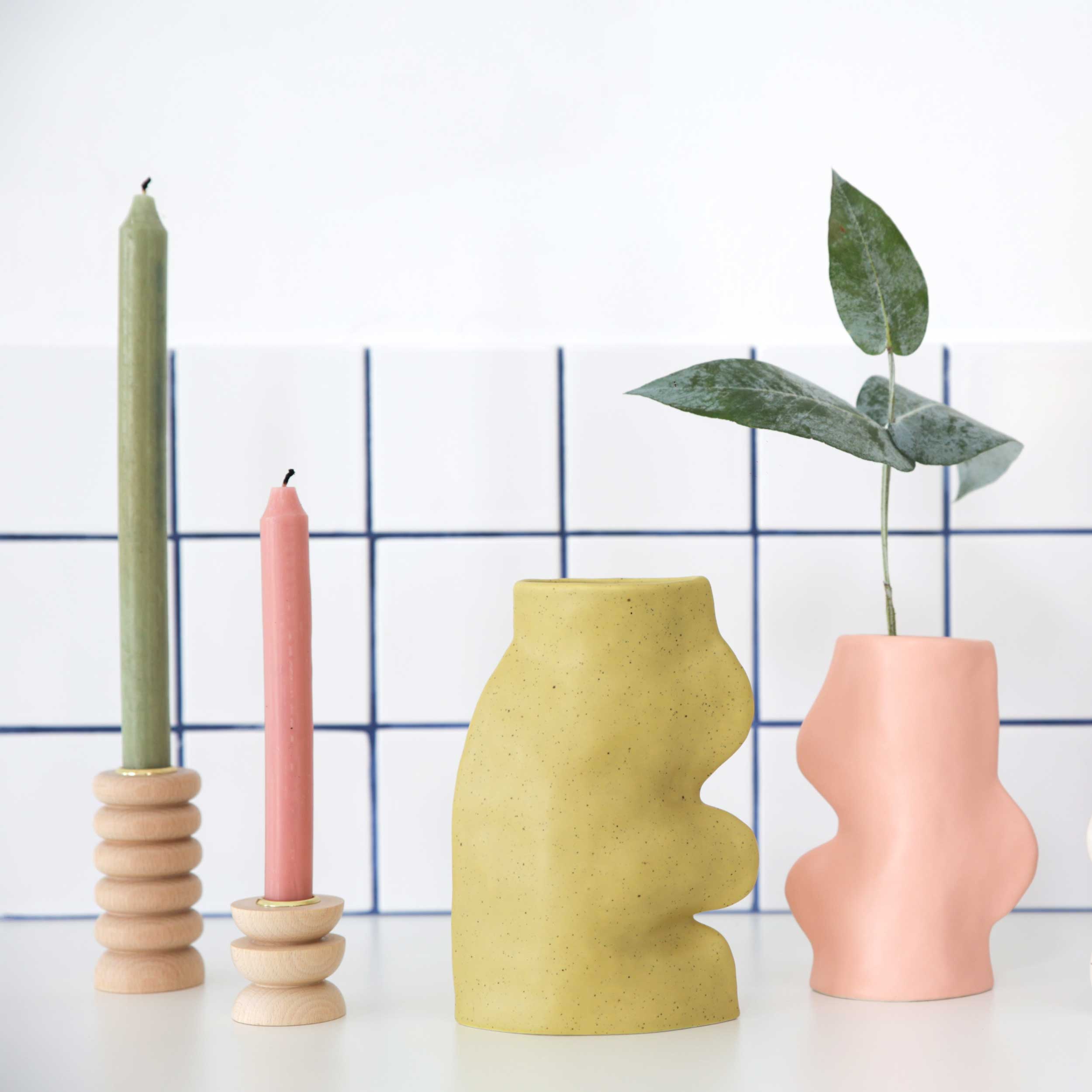 Fluxo Ceramic Vase -  Large Pistachio Green