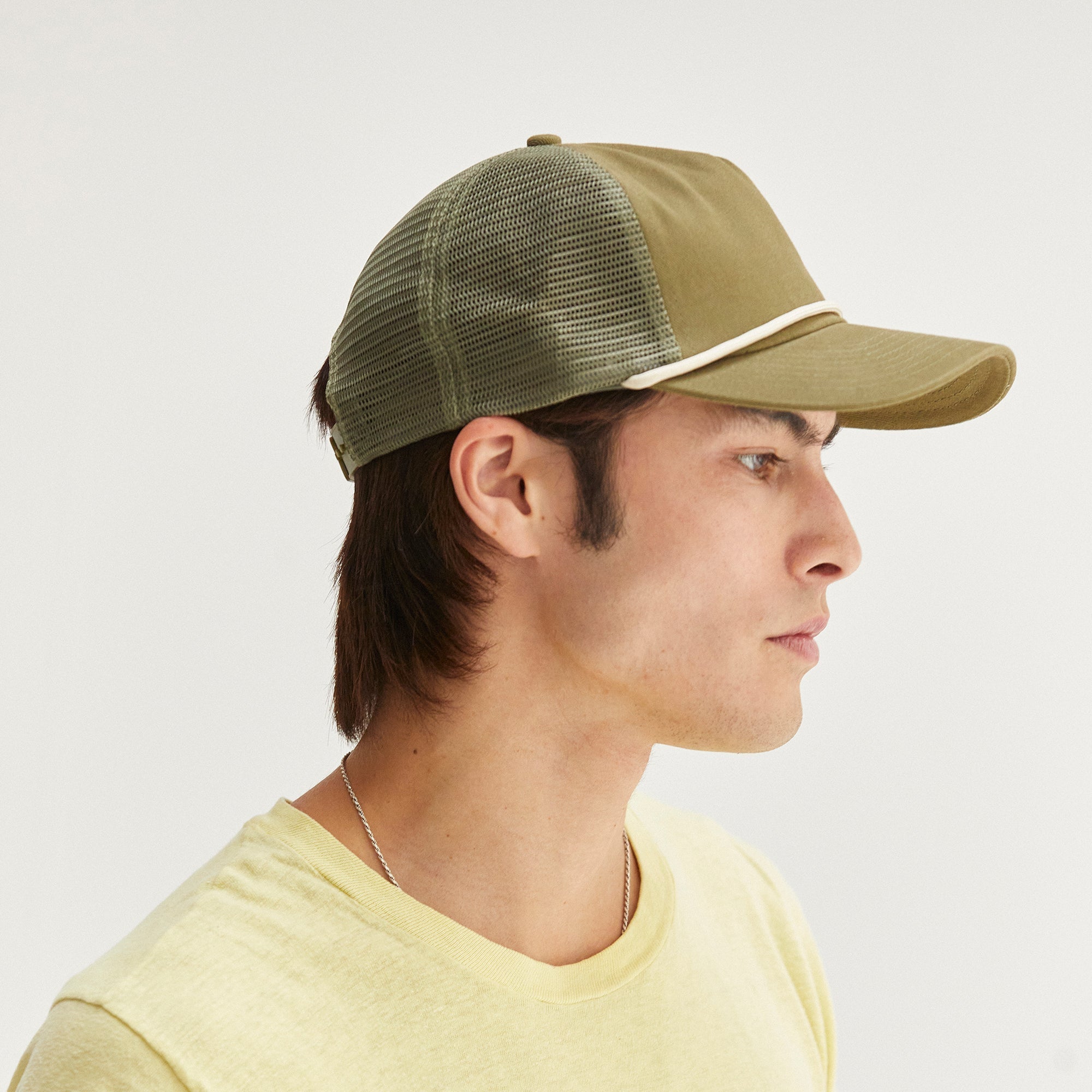 Brushed Cotton Rope Trucker Hat